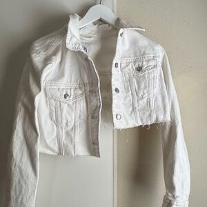Zara White Denim Jackets